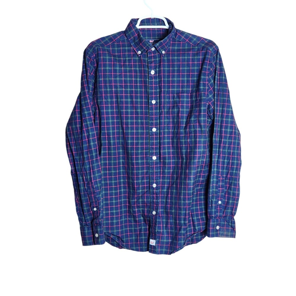 Vineyard Vines Mens Shirt Small Classic Fit Murray Plaid Button Up‎ Long Sleeved